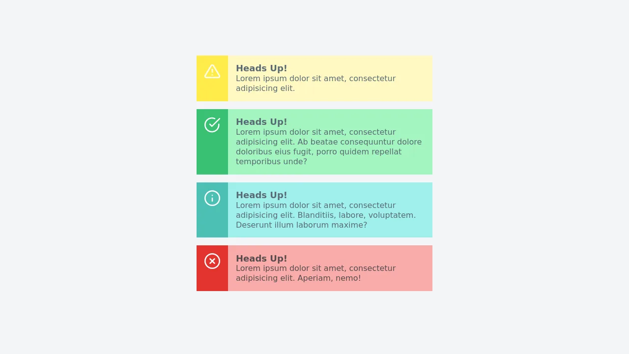Tailwind Alerts - alerts-components-with-tailwindcs