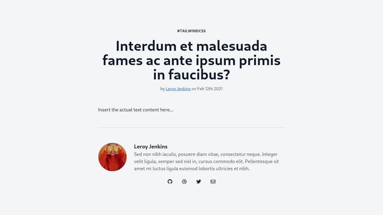 Tailwind css testimonial