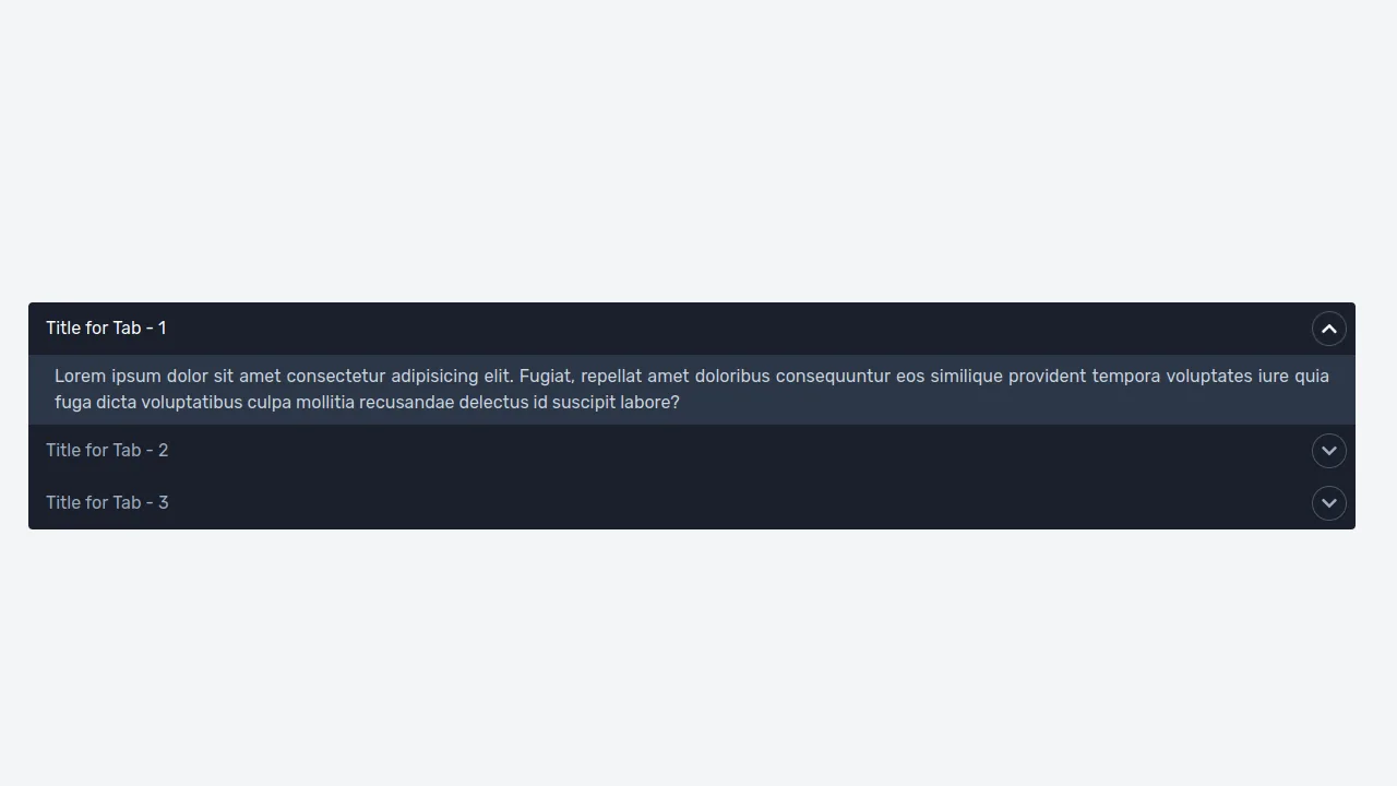 Tailwind Accordions - pure-css-accordion