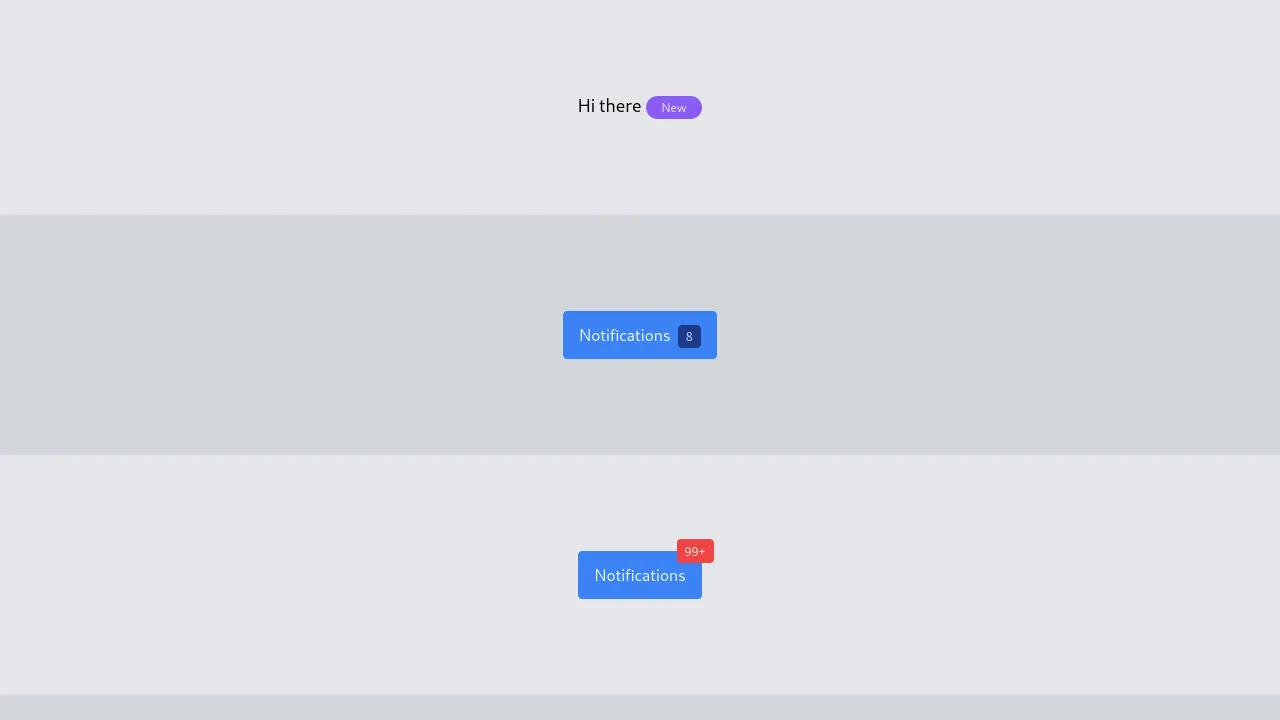 Tailwind Notifications Badges