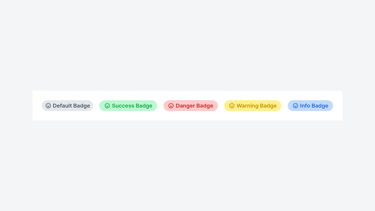 tailwind-css-default-badges-with-icon