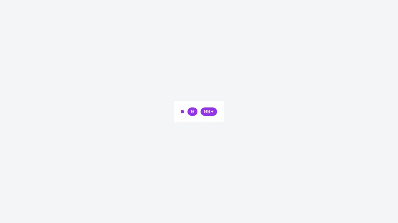 Tailwind Badges - tailwind-css-simple-number-badge