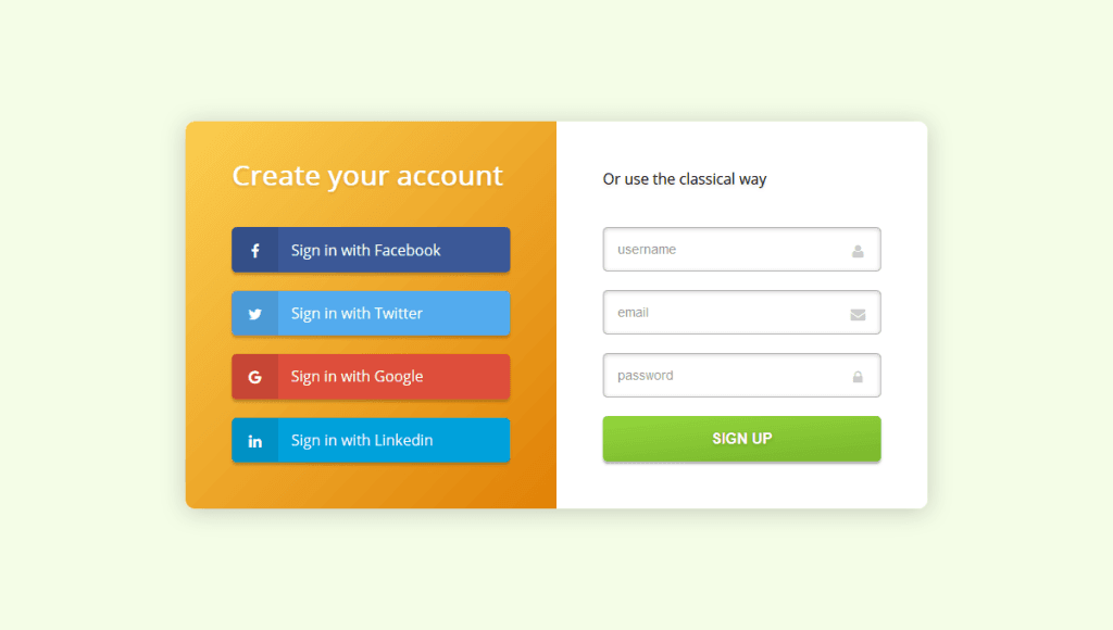 css login forms - Frontend Hack