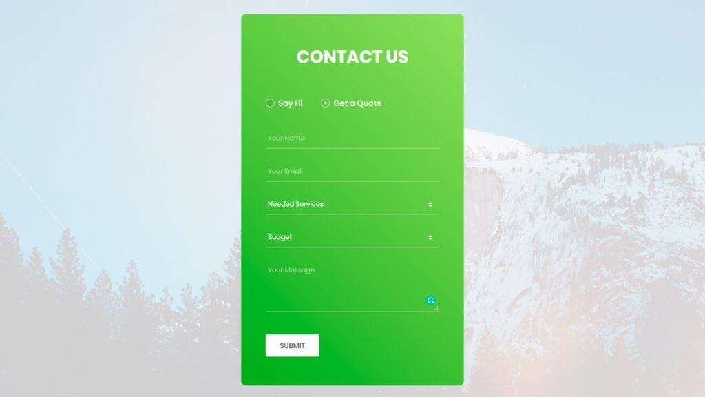 bootstrap forms - Frontend Hack