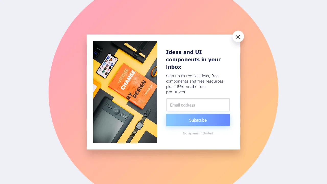 slicing-design-subcribe-modal