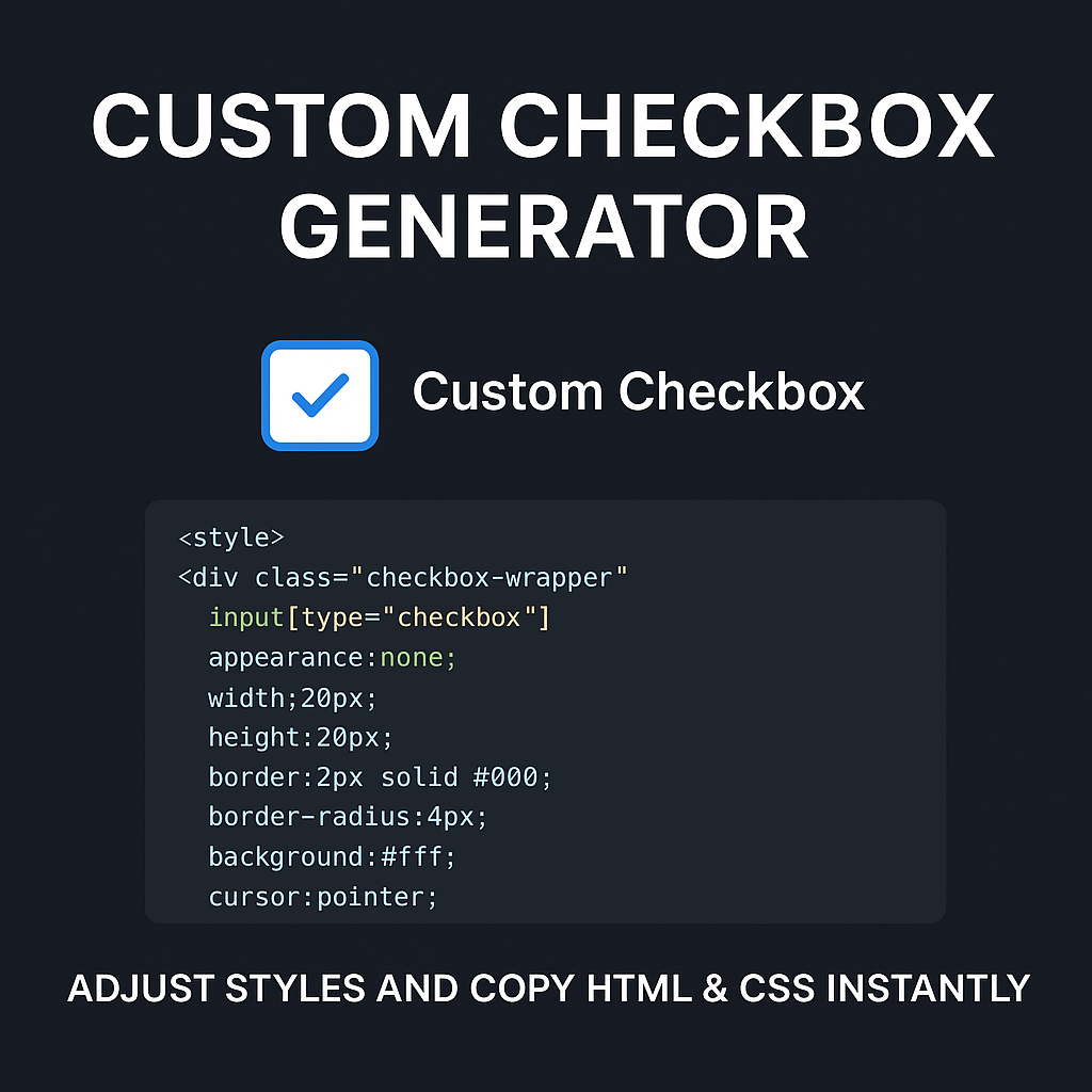 Custom Checkbox Generator
