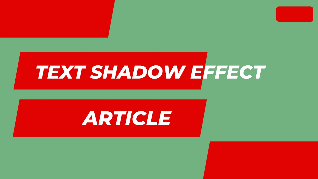 Text Shadow Effects article